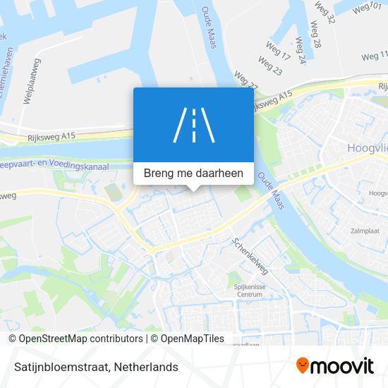 Satijnbloemstraat kaart