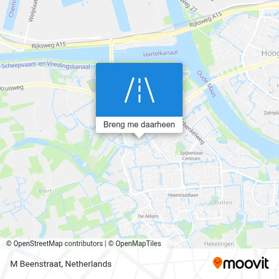 M Beenstraat kaart