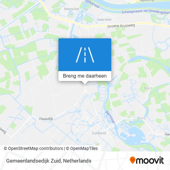 Gemeenlandsedijk Zuid kaart