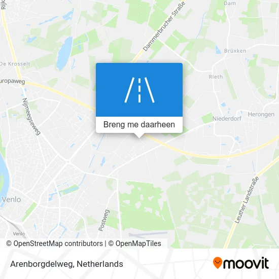 Arenborgdelweg kaart