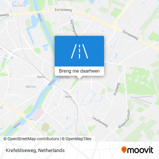 Krefeldseweg kaart
