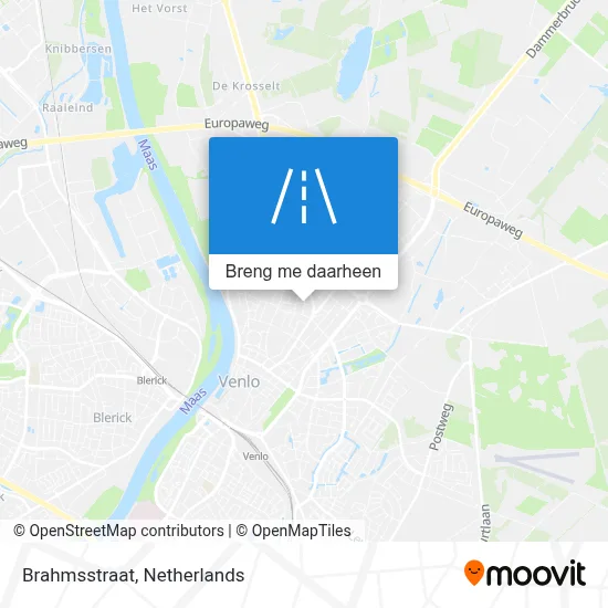 Brahmsstraat kaart