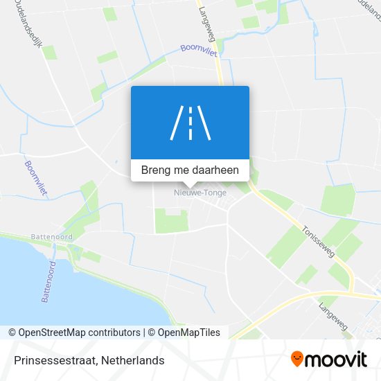Prinsessestraat kaart