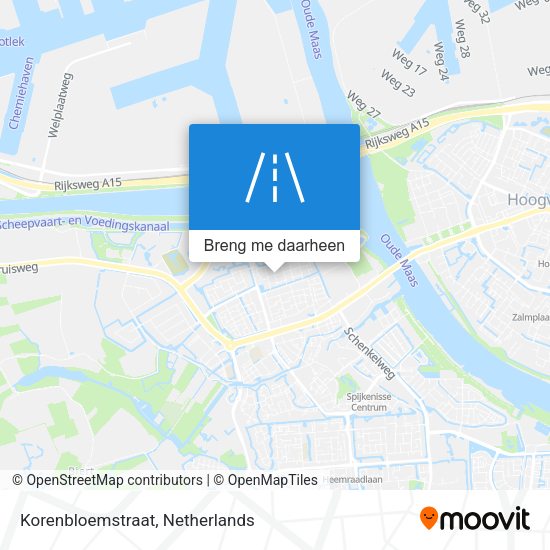 Korenbloemstraat kaart