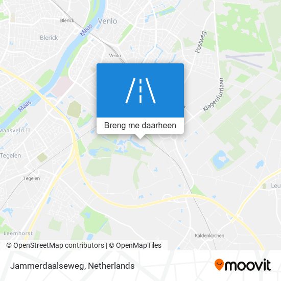 Jammerdaalseweg kaart