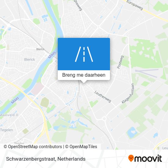 Schwarzenbergstraat kaart