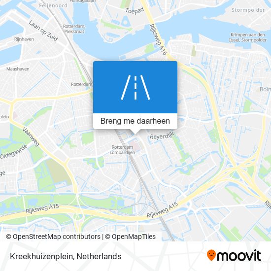 Kreekhuizenplein kaart