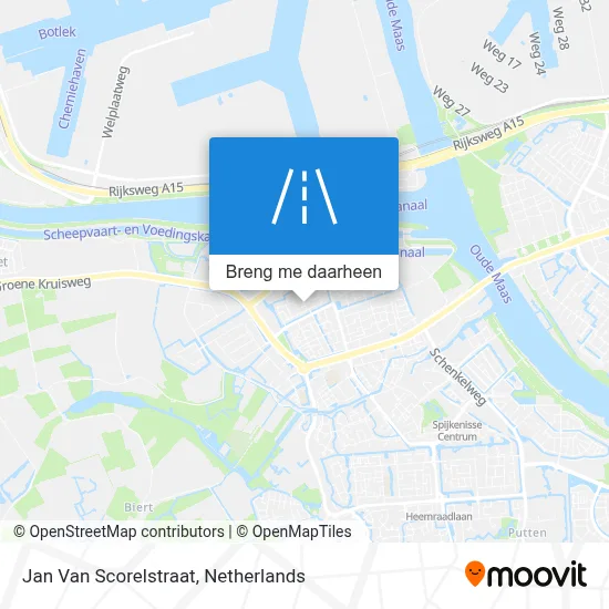 Jan Van Scorelstraat kaart