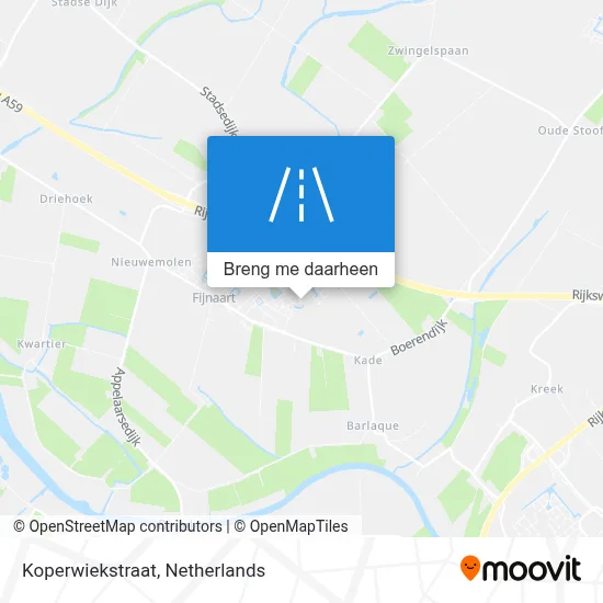 Koperwiekstraat kaart