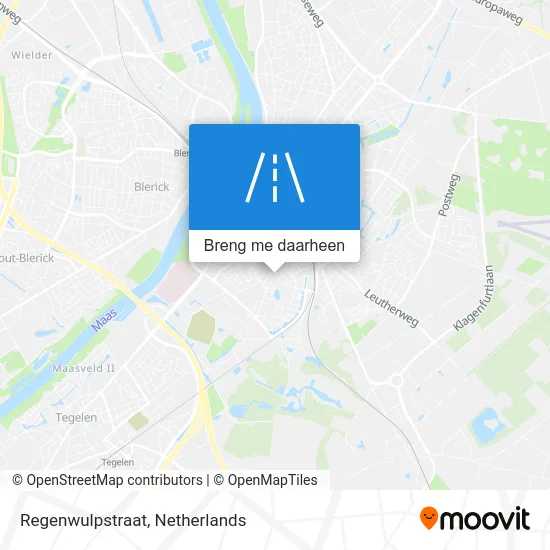 Regenwulpstraat kaart