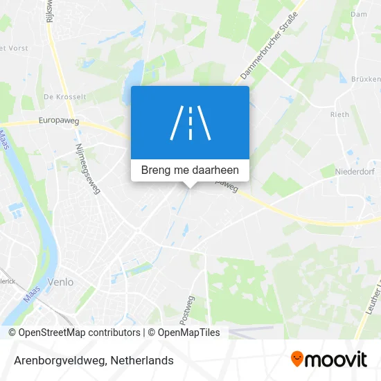 Arenborgveldweg kaart