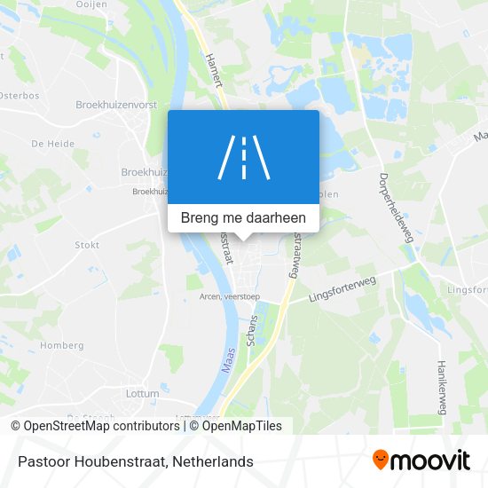 Pastoor Houbenstraat kaart