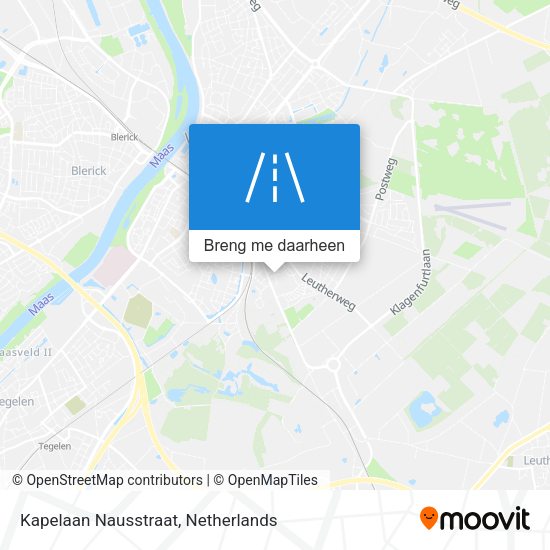 Kapelaan Nausstraat kaart