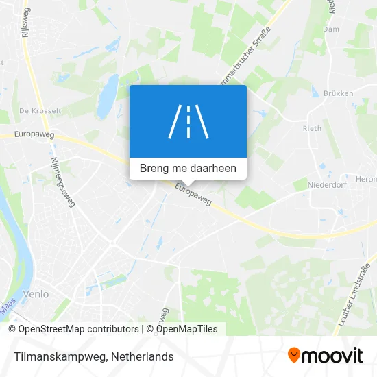 Tilmanskampweg kaart