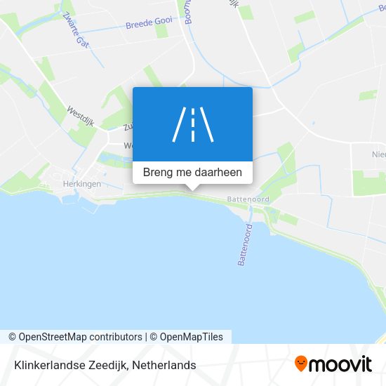 Klinkerlandse Zeedijk kaart