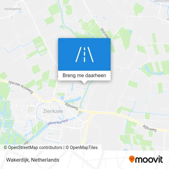 Wakerdijk kaart