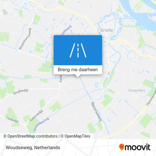 Woudseweg kaart