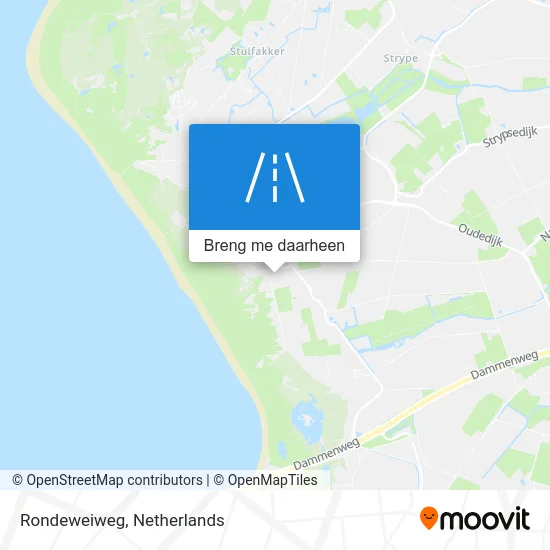Rondeweiweg kaart