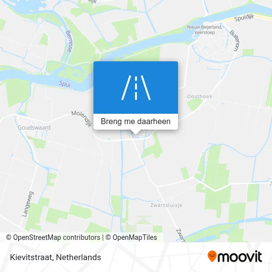 Kievitstraat kaart