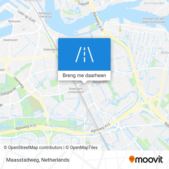 Maasstadweg kaart