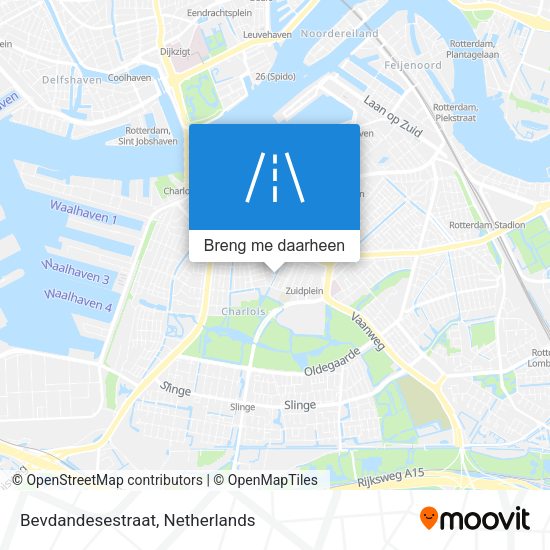 Bevdandesestraat kaart