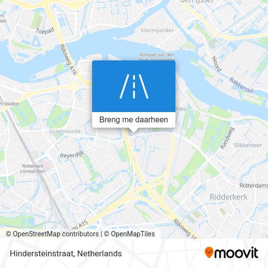 Hindersteinstraat kaart