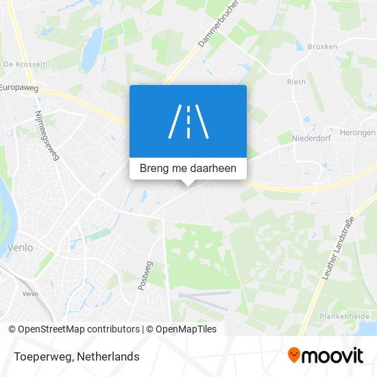 Toeperweg kaart