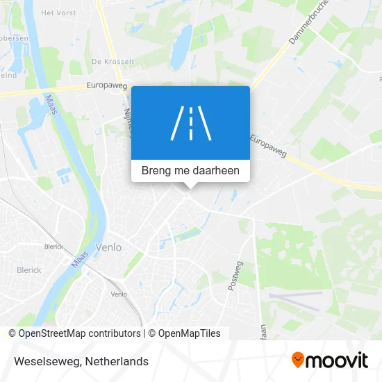 Weselseweg kaart