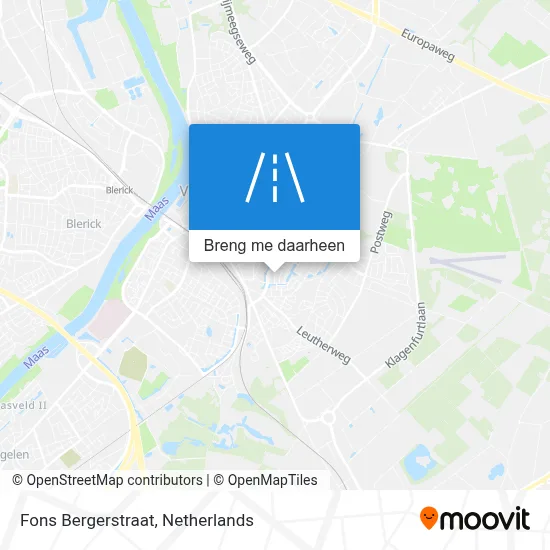 Fons Bergerstraat kaart