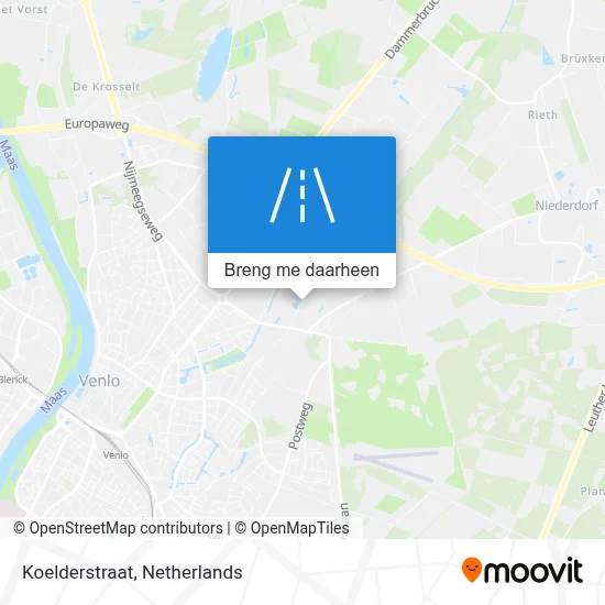 Koelderstraat kaart