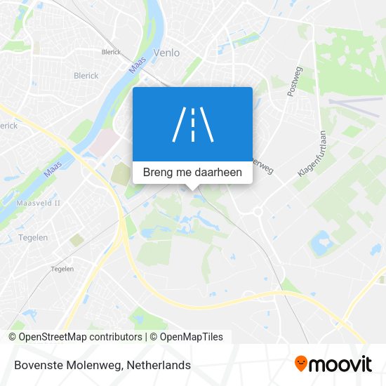 Bovenste Molenweg kaart