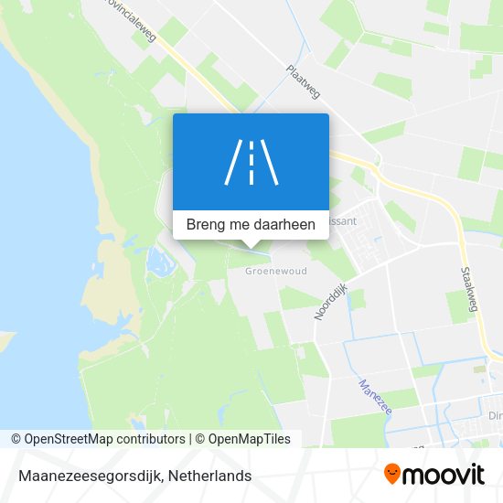 Maanezeesegorsdijk kaart