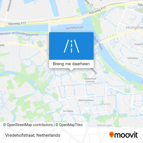 Vredehofstraat kaart