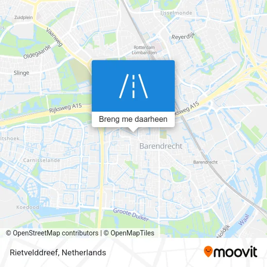 Rietvelddreef kaart