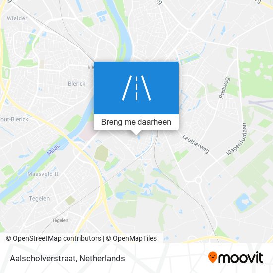 Aalscholverstraat kaart