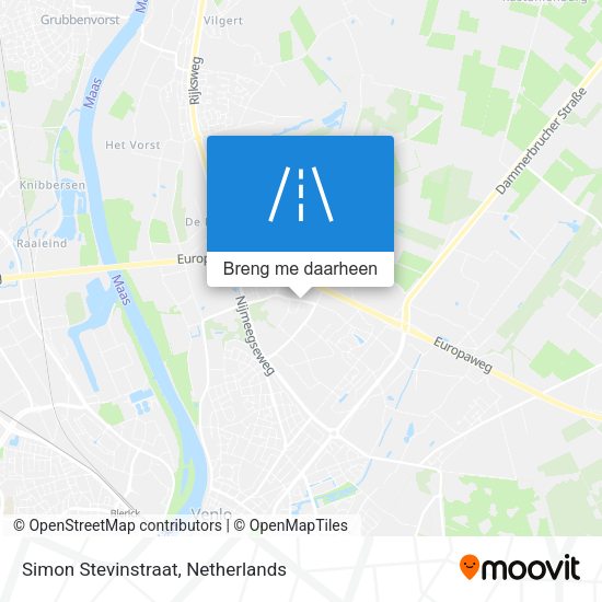 Simon Stevinstraat kaart