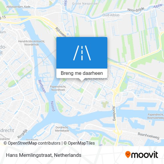 Hans Memlingstraat kaart