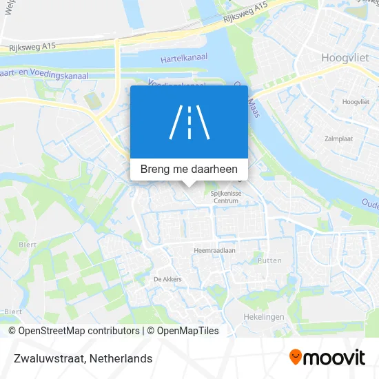 Zwaluwstraat kaart