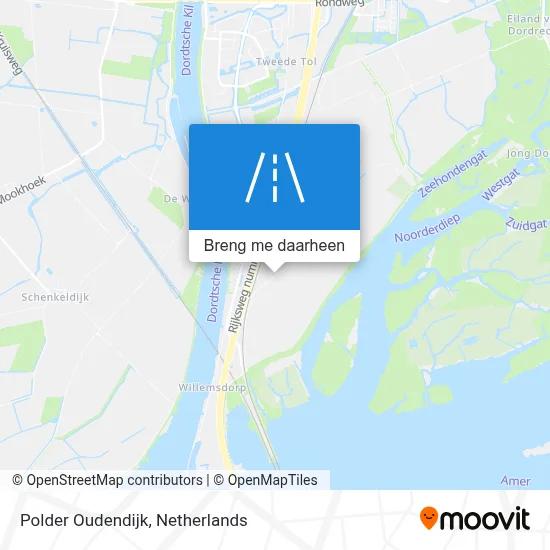 Polder Oudendijk kaart