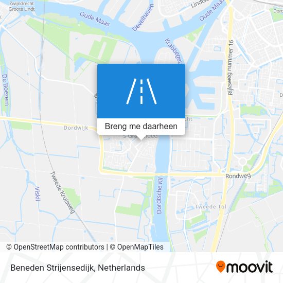 Beneden Strijensedijk kaart