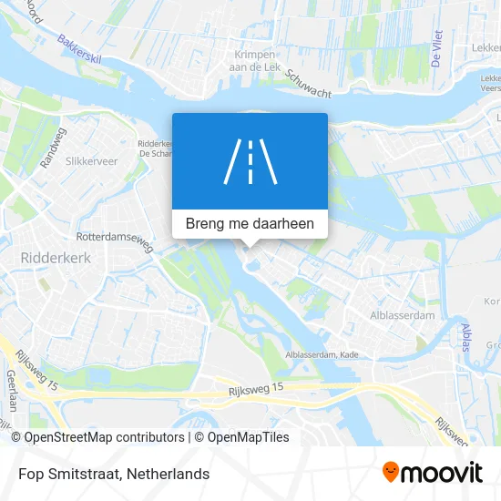 Fop Smitstraat kaart