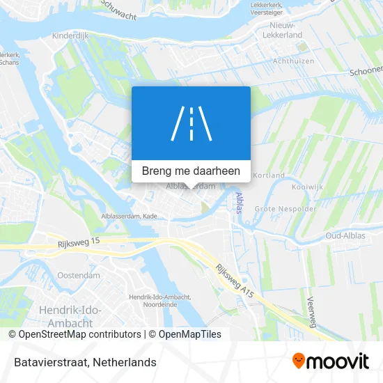 Batavierstraat kaart