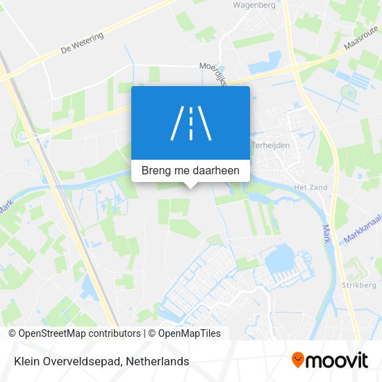 Klein Overveldsepad kaart