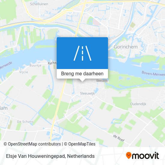 Elsje Van Houweningepad kaart