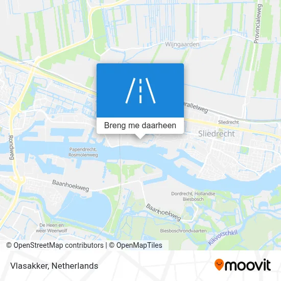 Vlasakker kaart