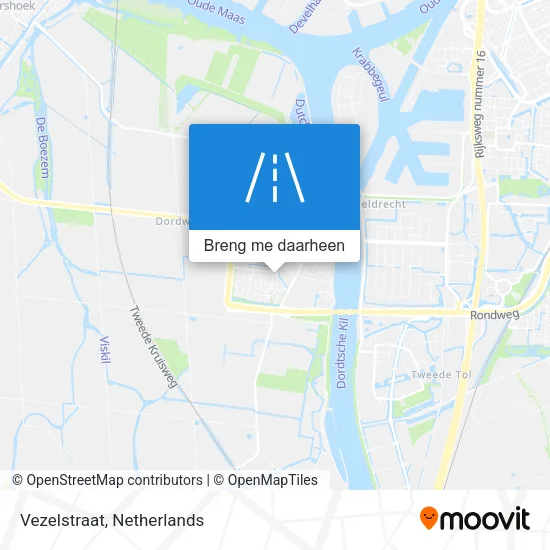 Vezelstraat kaart
