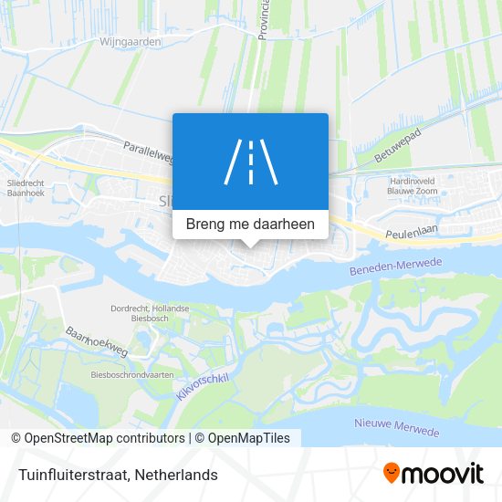 Tuinfluiterstraat kaart