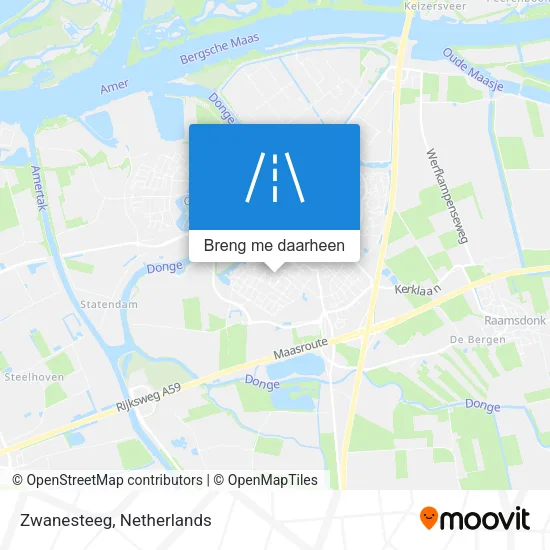 Zwanesteeg kaart