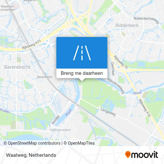 Waalweg kaart