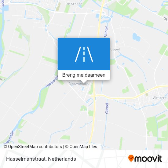Hasselmanstraat kaart